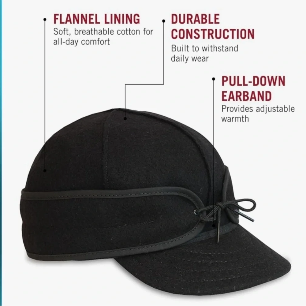 Stormy Kromer The‎ Original Cap, Wool Blend Hat, Warm Winter Outdoor Cap